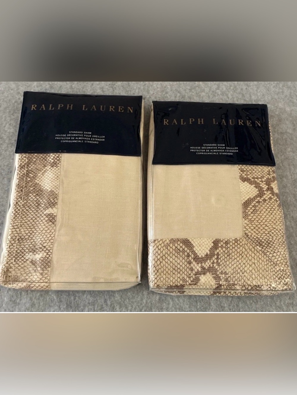 Ralph Lauren Great Sands Python Sellek 2 Standard Shams - NEW
